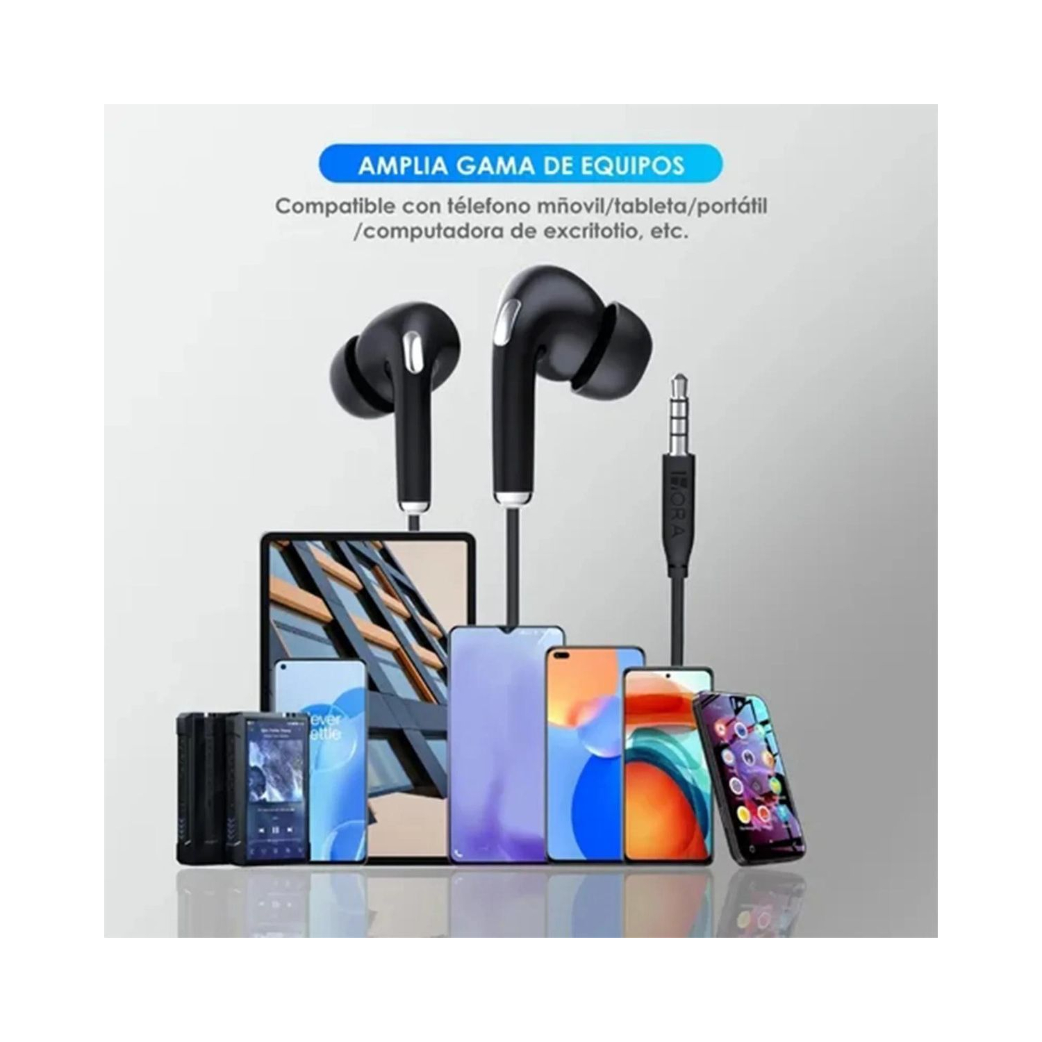 AUDIFONO ALAMBRICO 3.5 mm AUT123 1 HORA