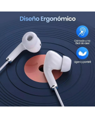 AUDIFONO ALAMBRICO 3.5 mm AUT123 1 HORA