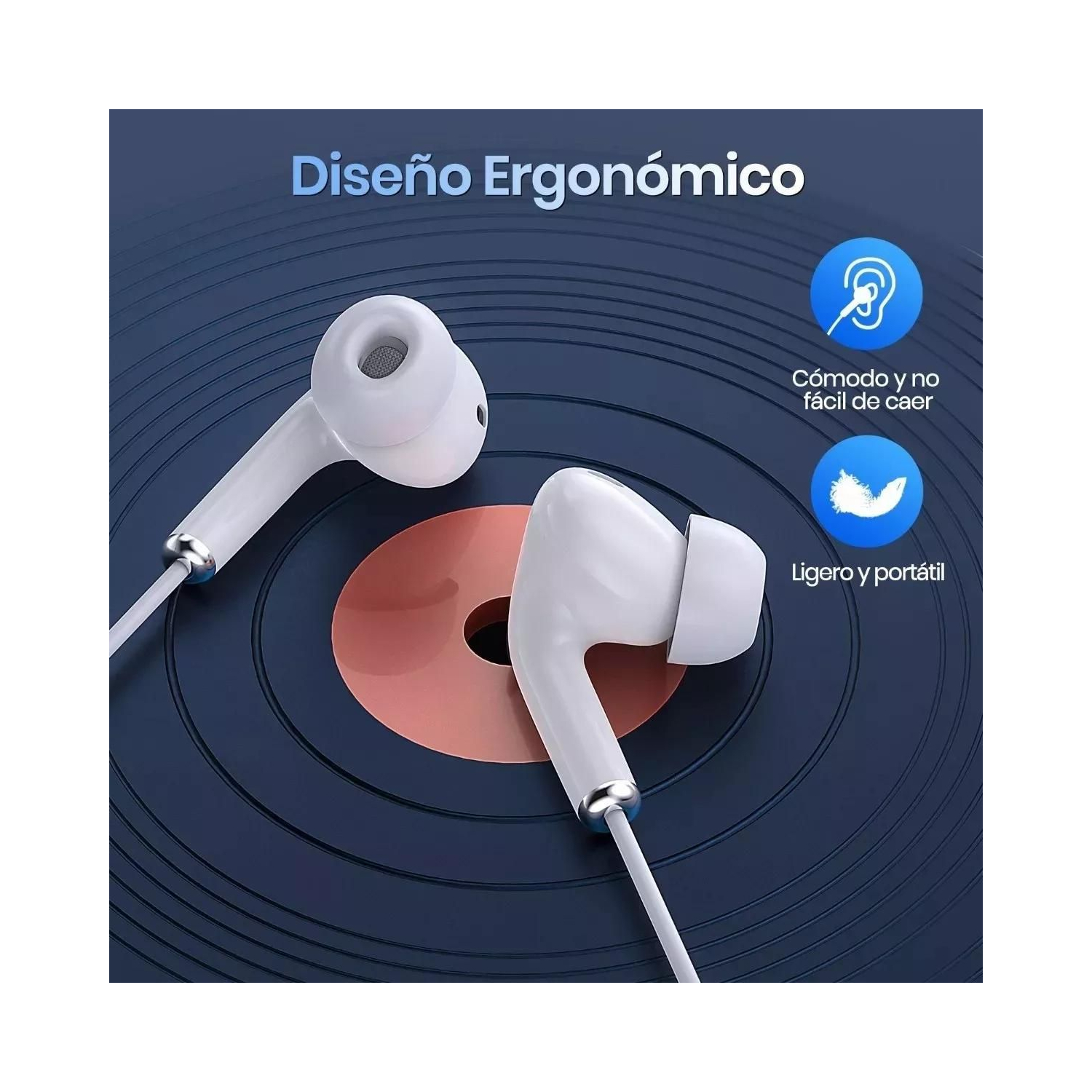 AUDIFONO ALAMBRICO 3.5 mm AUT123 1 HORA