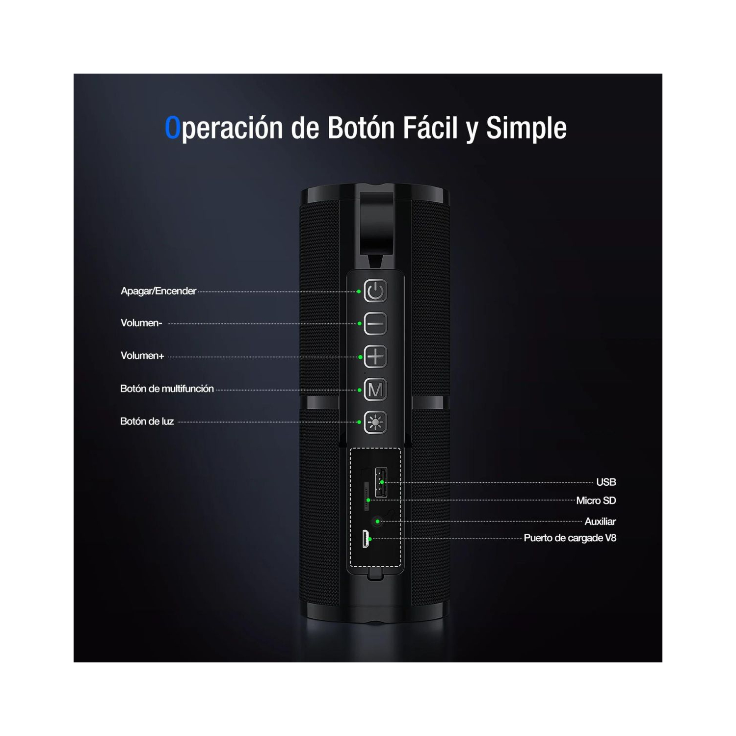PARLANTE BLUETOOTH PORTATIL BOC060 1 HORA