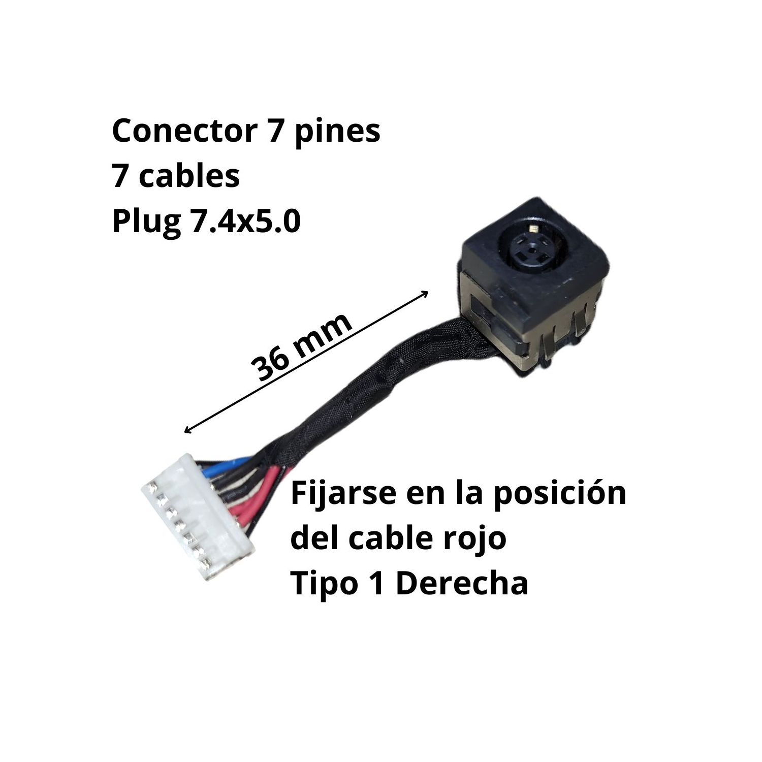 VC-PIN DE CARGA PARA DELL E6320 DERECHO PLUG 7.4x5.0