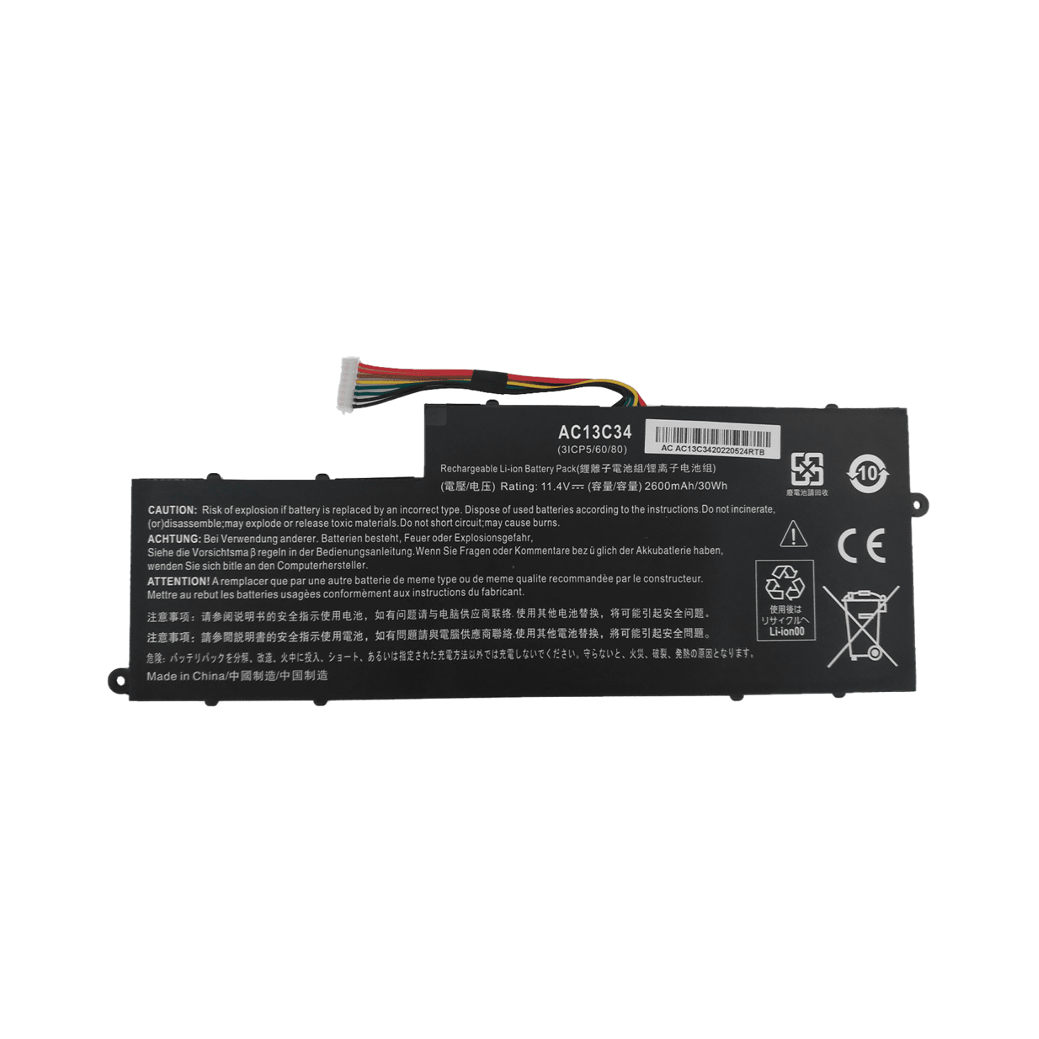 OR-BATERIA PARA ACER AC13C34 11.4V 2600mAh