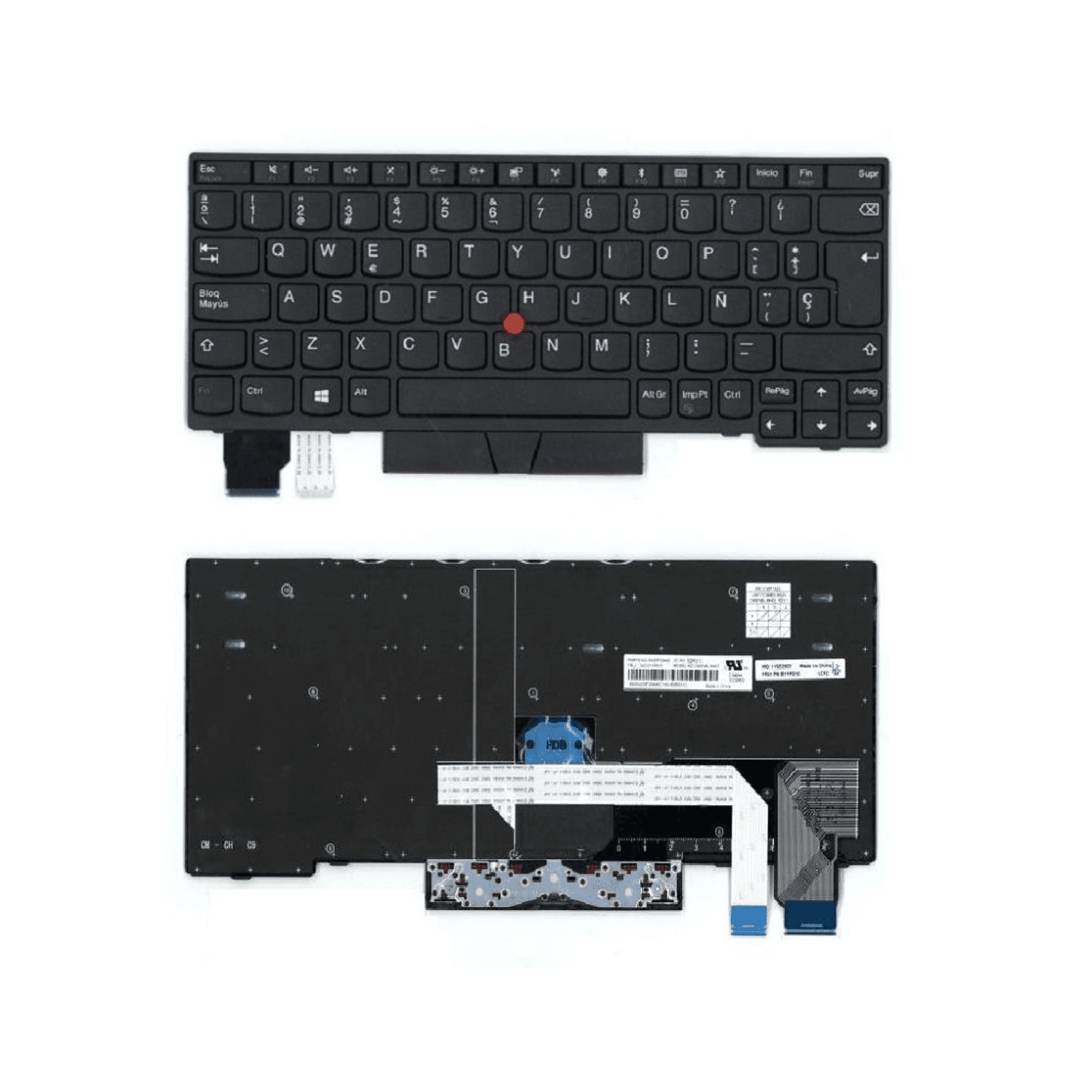 VC-TECLADO PARA LENOVO THINKPAD X280 X285 X390 X395 FRAME BIG ENTER