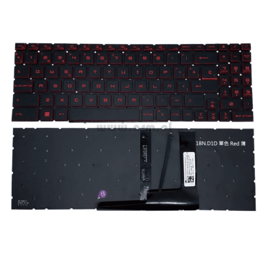 VC-TECLADO PARA MSI KATANA GF66 GF76 BACKLIGHT RED