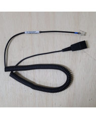 CABLE ADAPTADOR QD A RJ9 PLUG 03 PARA DIADEMAS VT - COMPATIBLE CON TELEFONOS IP GRANDSTREAM Y YEALINK