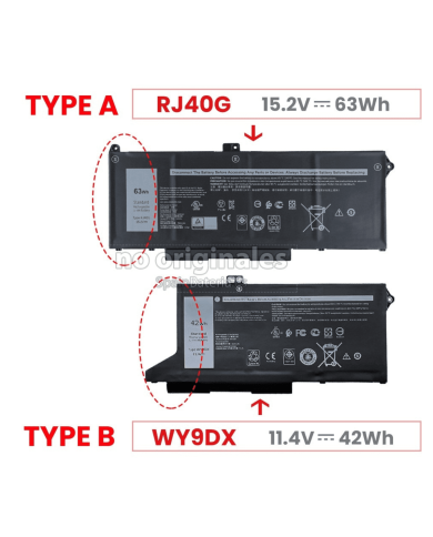 OR-BATERIA PARA DELL WY9DX 11.4V 42Wh TIPO B