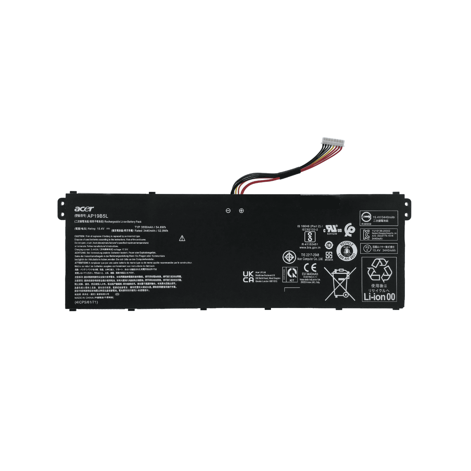 OR-BATERIA PARA ACER AP19B5L 15.4V 54.6Wh