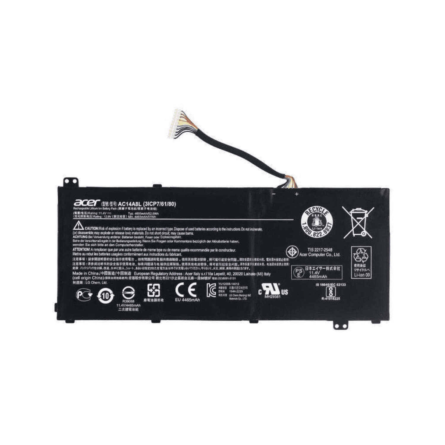 OR-BATERIA PARA ACER AC14A8L 11.4V 52.5Wh