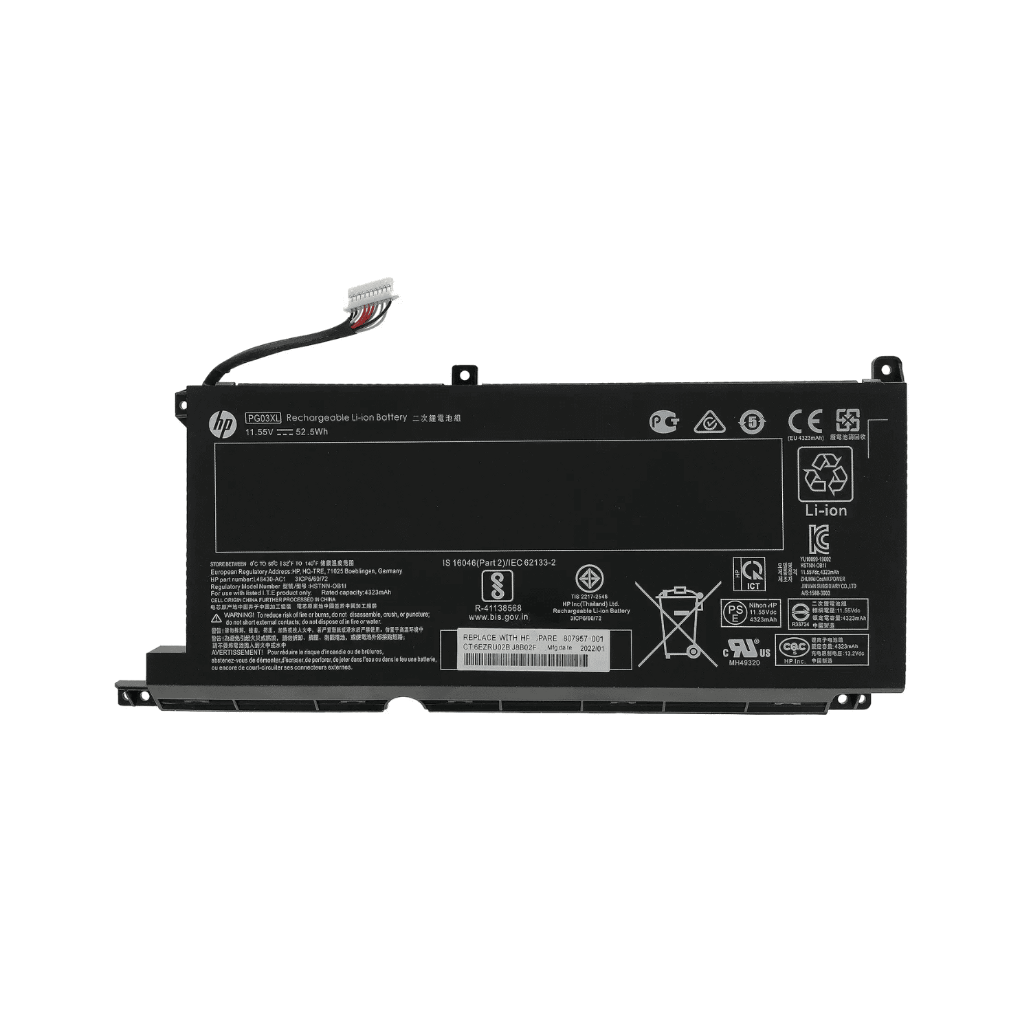 VC-BATERIA PARA HP PG03XL 11.5V 52.5Wh