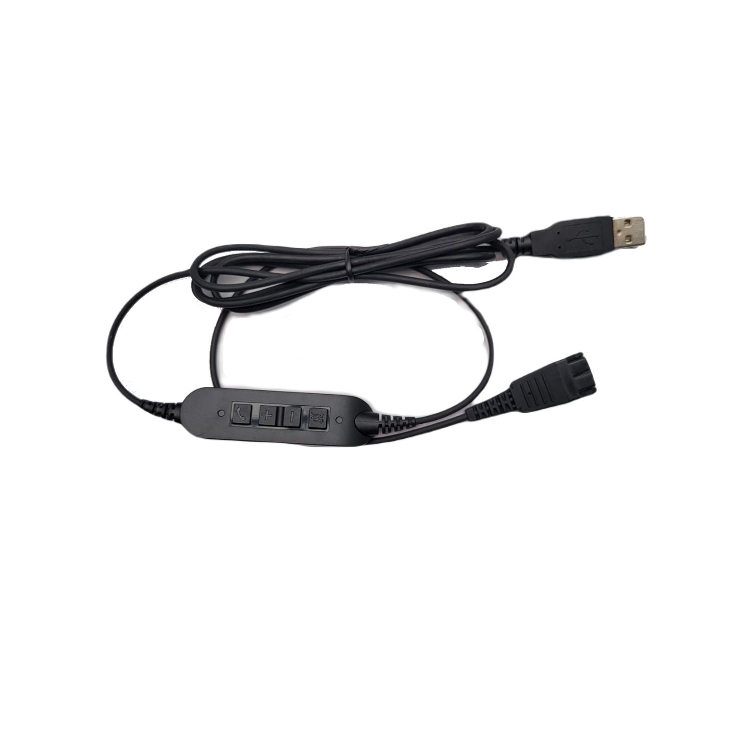 CABLE ADAPTADOR QD A USB PLUG 03 PARA DIADEMAS VT CON CONTROL DE LLAMADA PARA MICROSOFT TEAMS