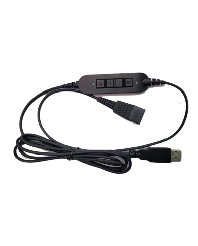 CABLE ADAPTADOR QD A USB PLUG 02 PARA DIADEMAS VT - COMPATIBLE CON PC O LAPTOP