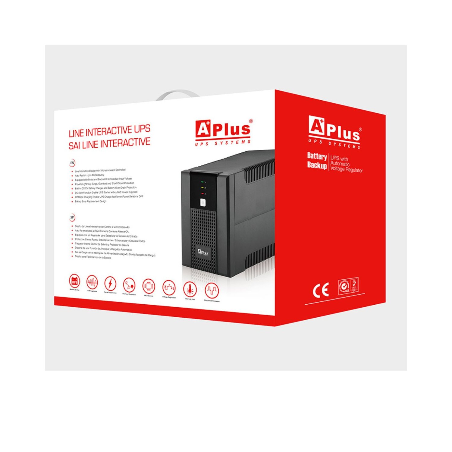 AP-UPS INTERACTIVO 2000VA/1200W 12V/9Ah x 2 10 TOMAS + 2 PTO RJ45