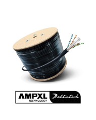 AM-AMPXL CABLE UTP EXTERIOR CAT6 BOBINA 50%CU 50%AL 305M DELTA 23 AWG NEGRO