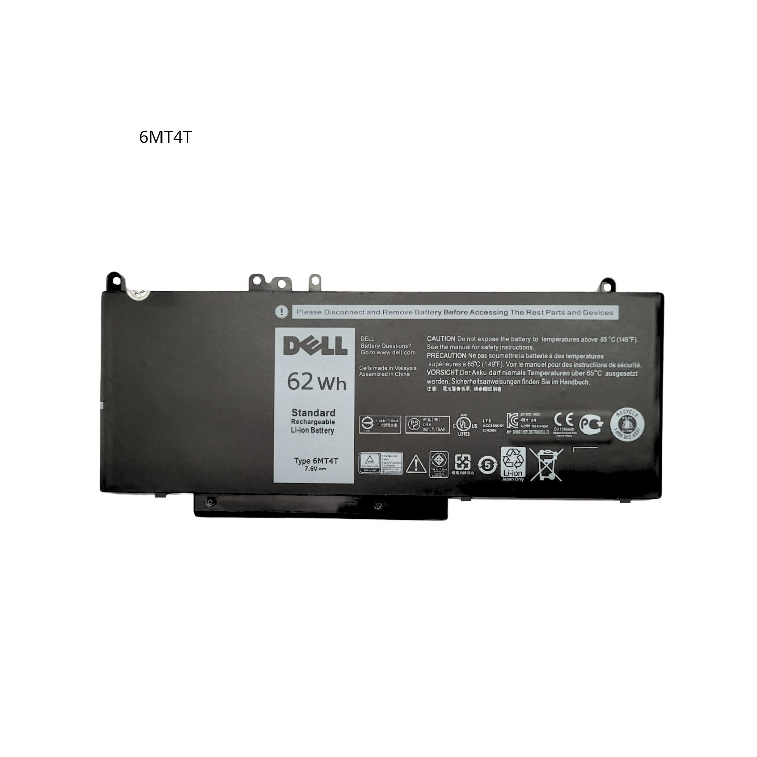 OR-BATERIA PARA DELL 6MT4T 7.6V 62Wh