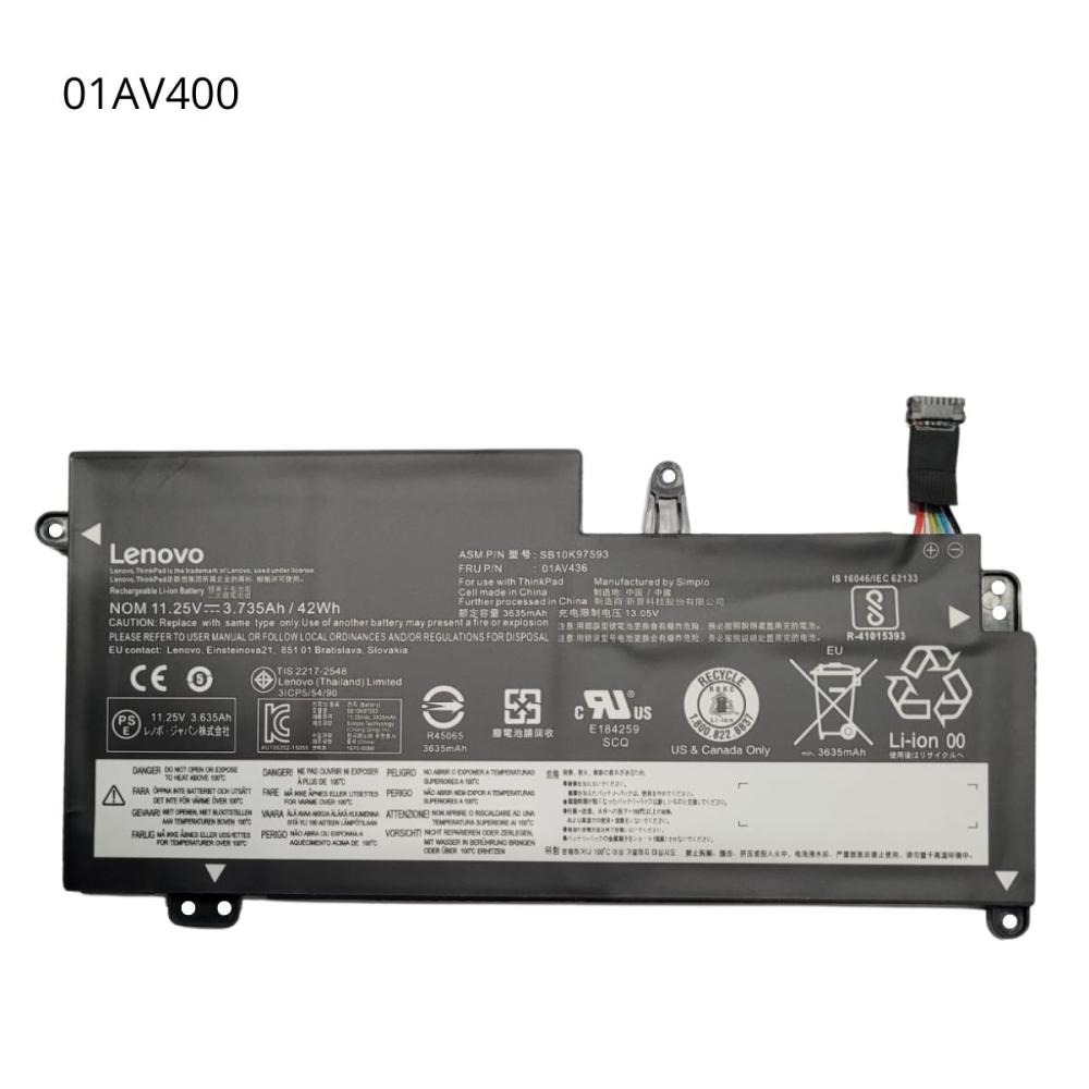 OR-BATERIA PARA LENOVO 01AV400 01AV436 11.25V 42Wh