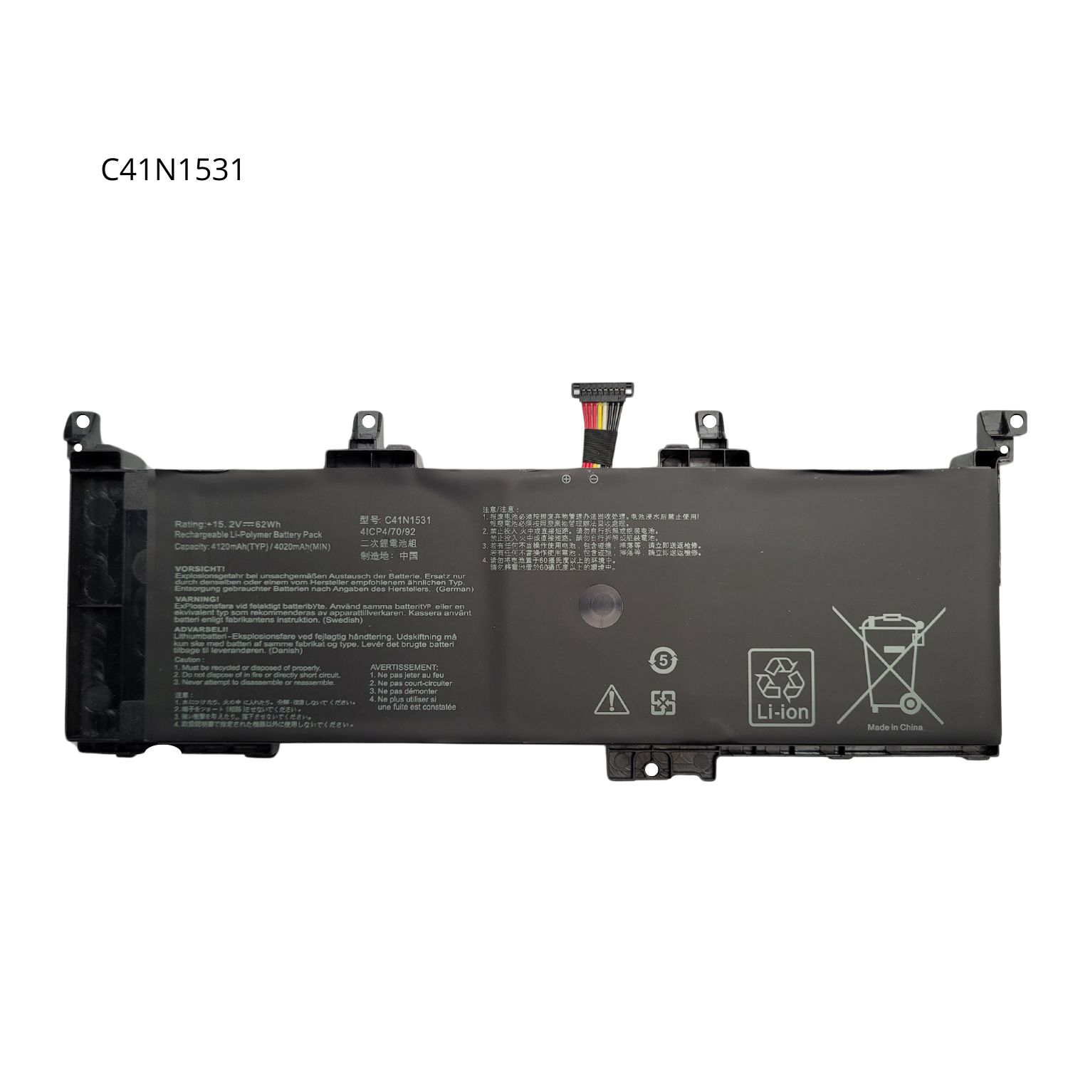 VC-BATERIA PARA ASUS C41N1531 15.2V 62Wh