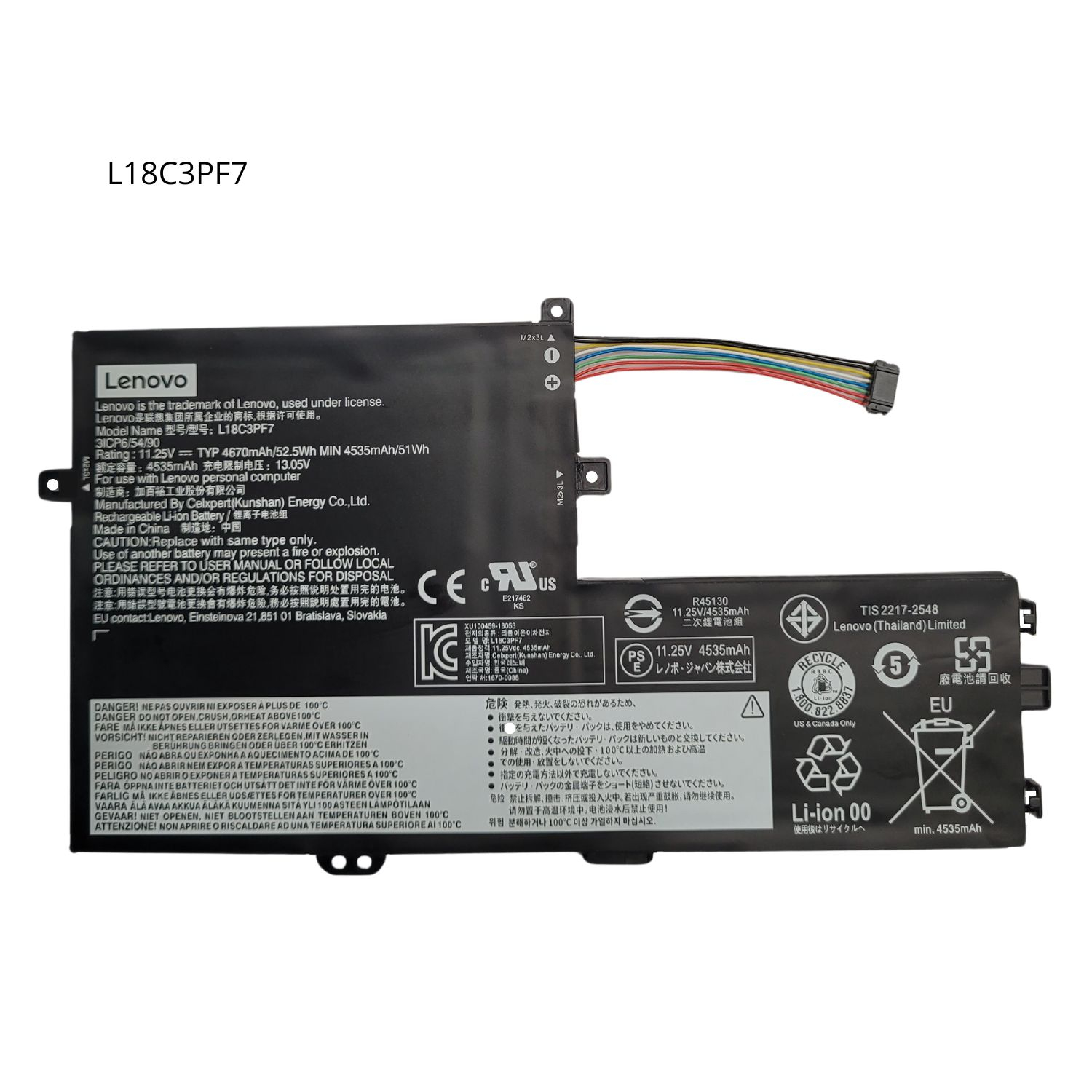 OR-BATERIA PARA LENOVO L18C3PF7 11.25V 52.5Wh