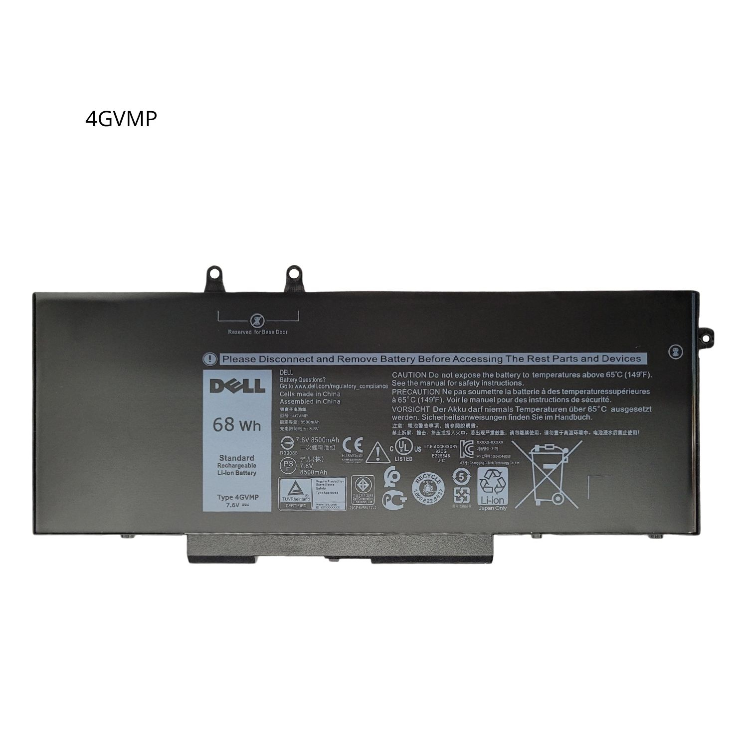 OR-BATERIA PARA DELL 4GVMP 7.6V 68Wh