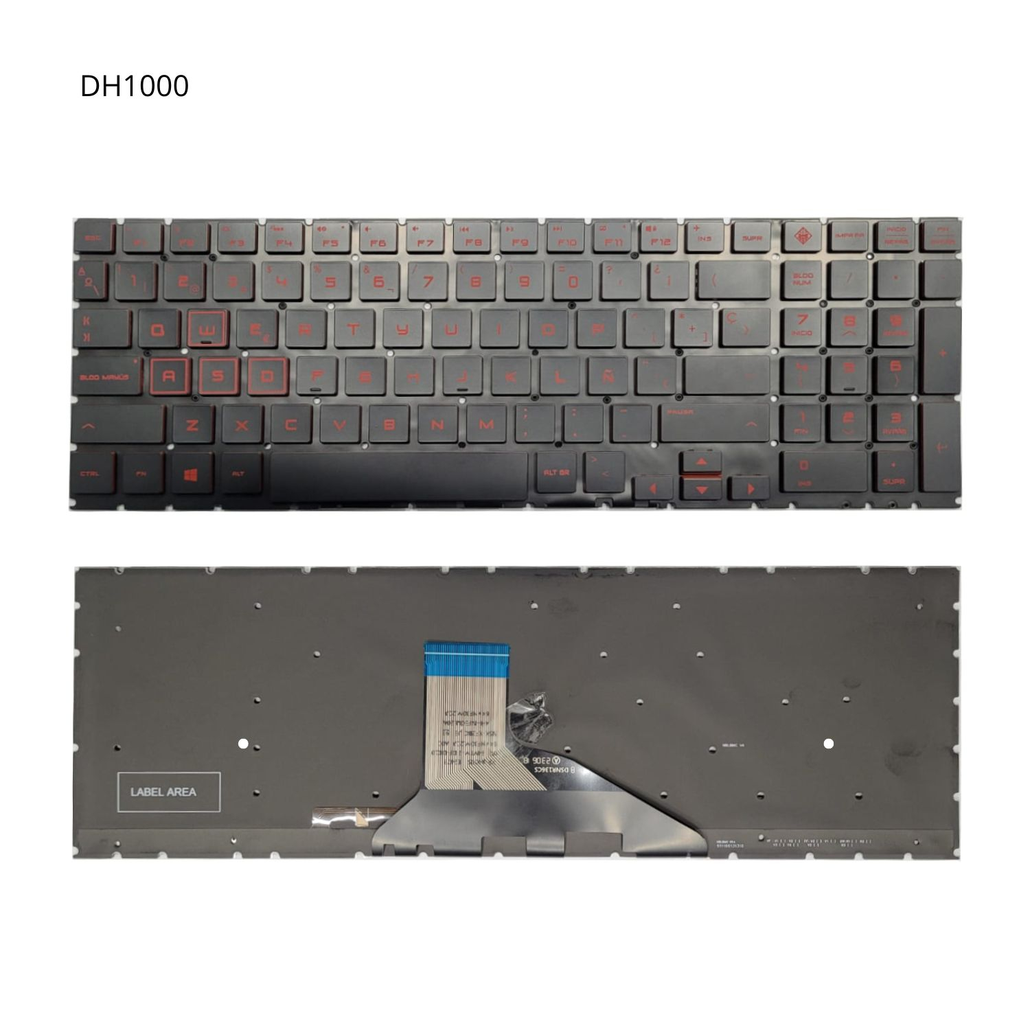 VC-TECLADO PARA HP 15-DH1000 15T-DH000 NO FRAME SMALL ENTER RETROILUMINADO