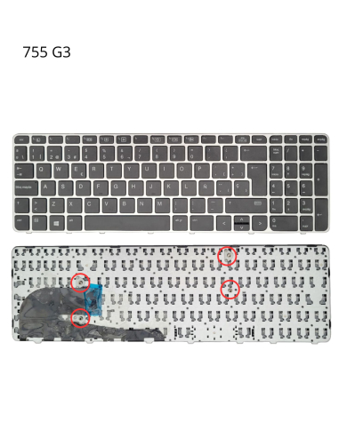 VC-TECLADO PARA HP 755 G3 850 G3 850 G4 SERIES BIG ENTER CON FRAME