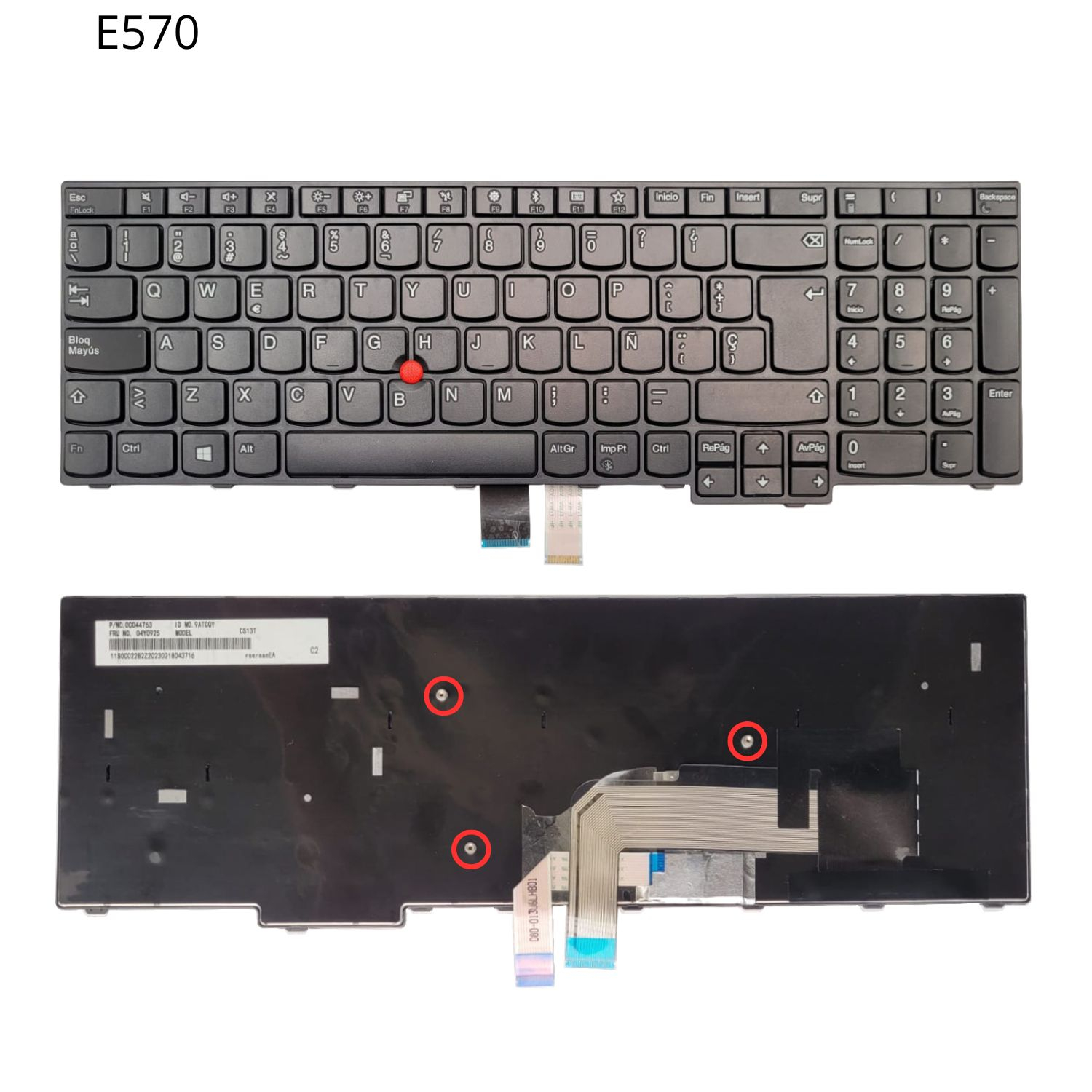 VC-TECLADO PARA LENOVO E570 E575 E570C CON POINTER