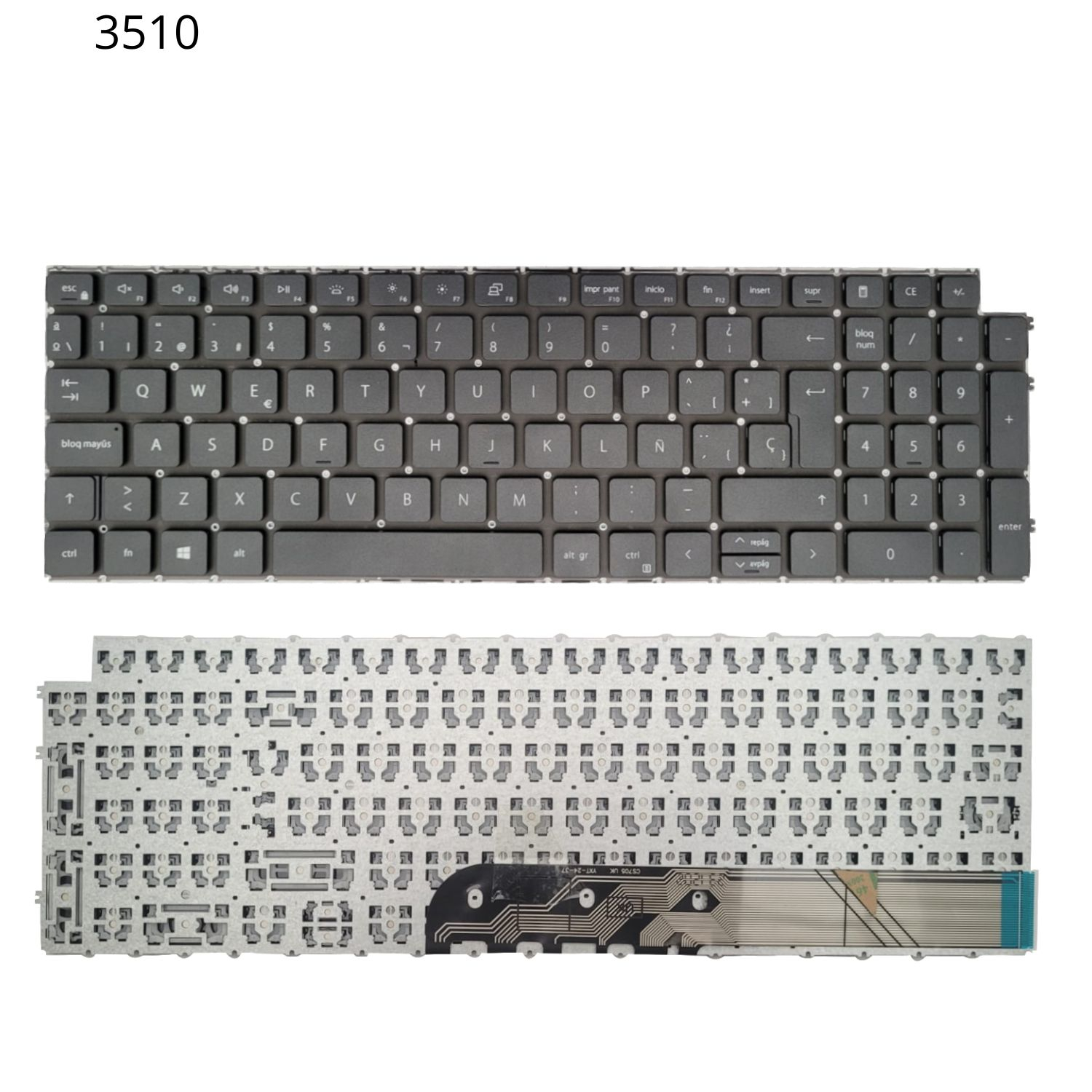 VC-TECLADO PARA DELL VOSTRO 15 3510 3515 3520 P112F NO FRAME BIG ENTER