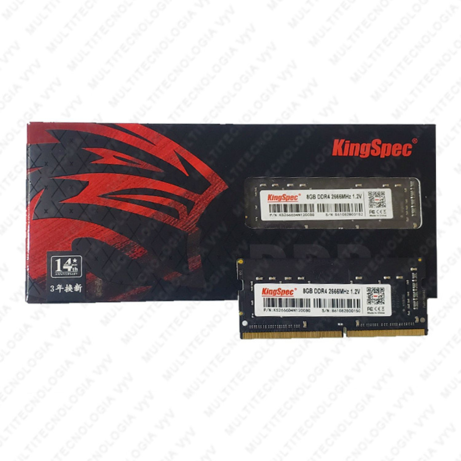 KS-MEMORIA RAM KINGSPEC DDR4 8GB LAPTOP 1.2V 2666 MHz