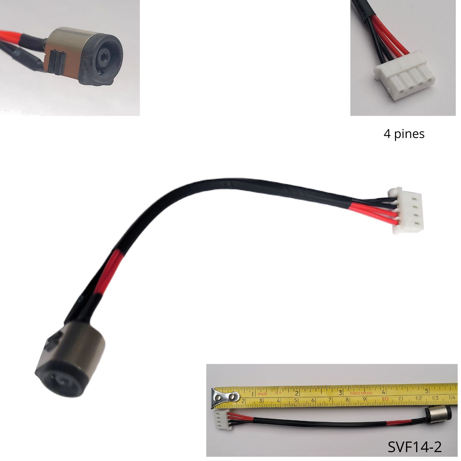 VC-PIN DE CARGA PARA SONY SVF14-2 SVF15-2 PLUG 6.0x4.4
