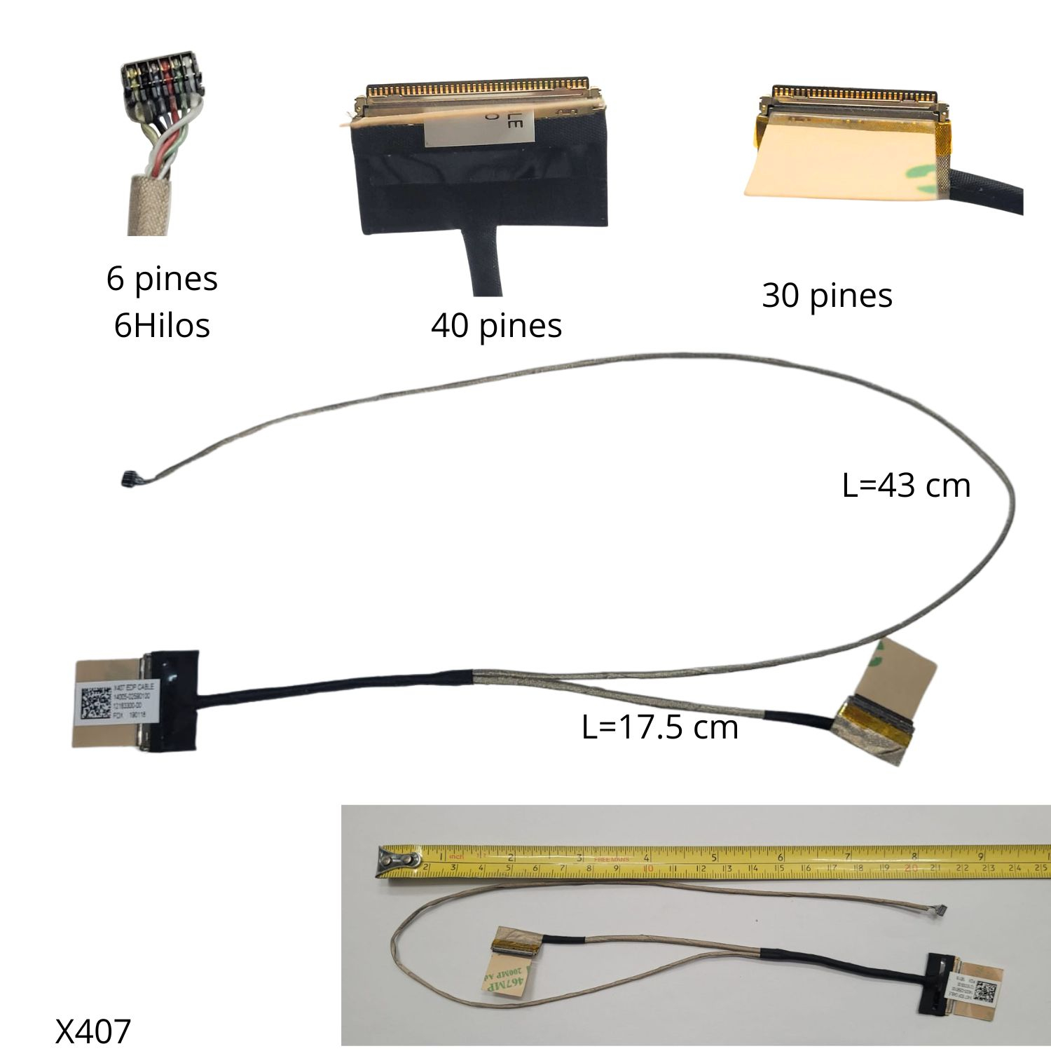 VC-FLEX DE VIDEO ASUS X407UA X407MA X407UB 14005-02590100