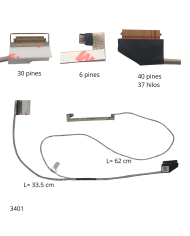 VC-FLEX DE VIDEO DELL VOSTRO 3401 3400 0TJRMP TJRMP DC02003QB00 30 PINES