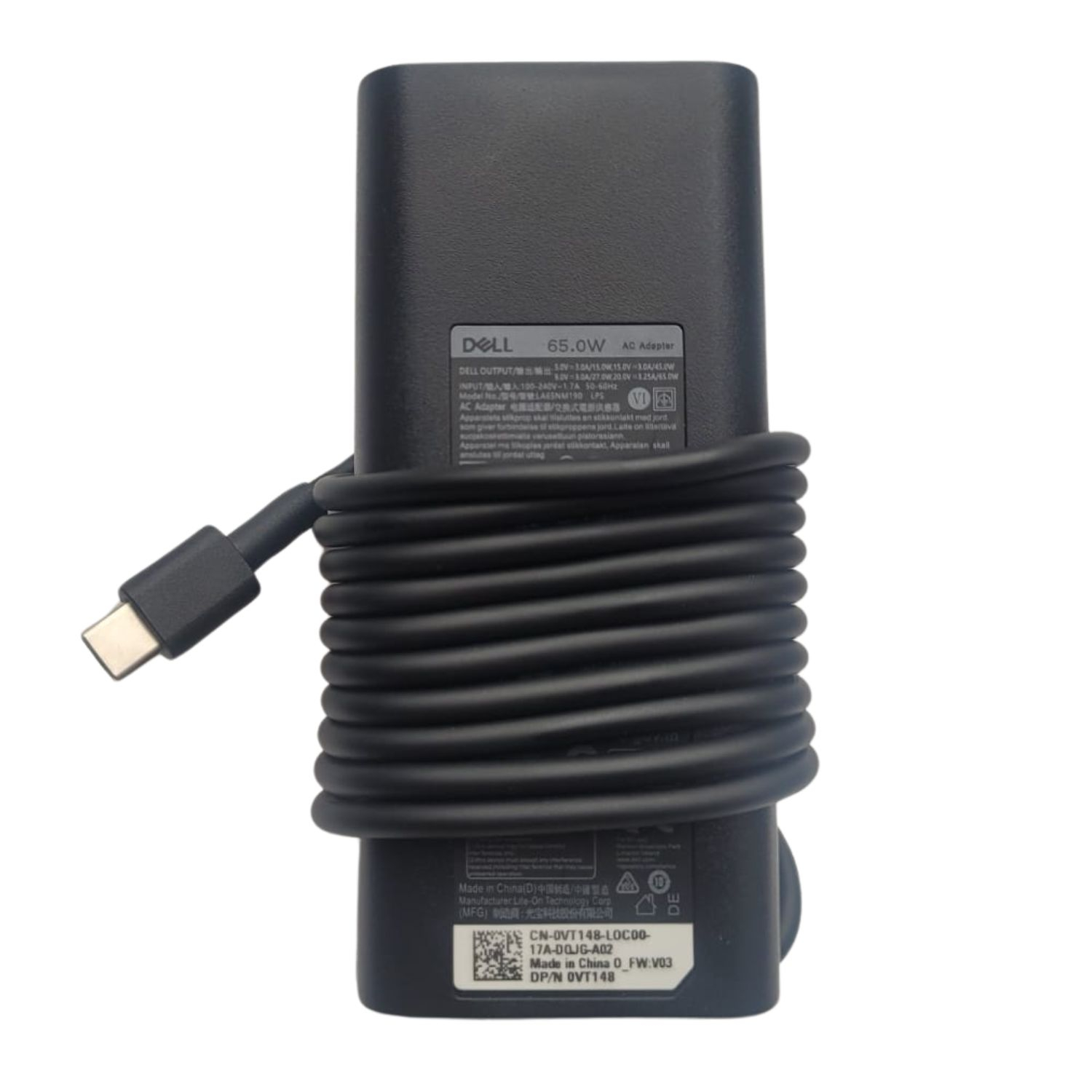 OR-CARGADOR ORIGINAL DELL 20V 3.25A PLUG TIPO C SLIM