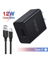 COMBO CARGADOR TIPO C 2.4A CABLE DE LONG 1M MOD. GAR142 1 HORA