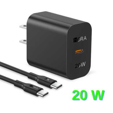 COMBO CARGADOR TIPO C A TIPO C PD 20W +CABLE L-1m MOD. GAR153 1 HORA