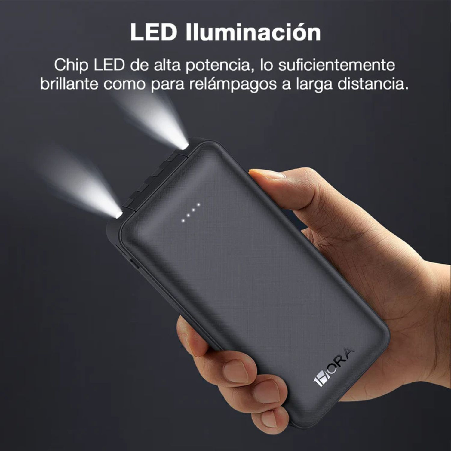 1H-BANCO DE CARGA 20000 mAh CUATRO CABLES USB / V8 / TIPO C / IPHONE MOD. GAR159