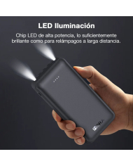 1H-BANCO DE CARGA 10000 mAh CUATRO CABLES USB / V8 / TIPO C / IPHONE MOD. GAR148