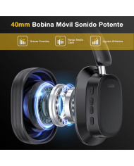 AUDIFONO BLUETOOTH NEGRO MOD. AUT250N 1 HORA