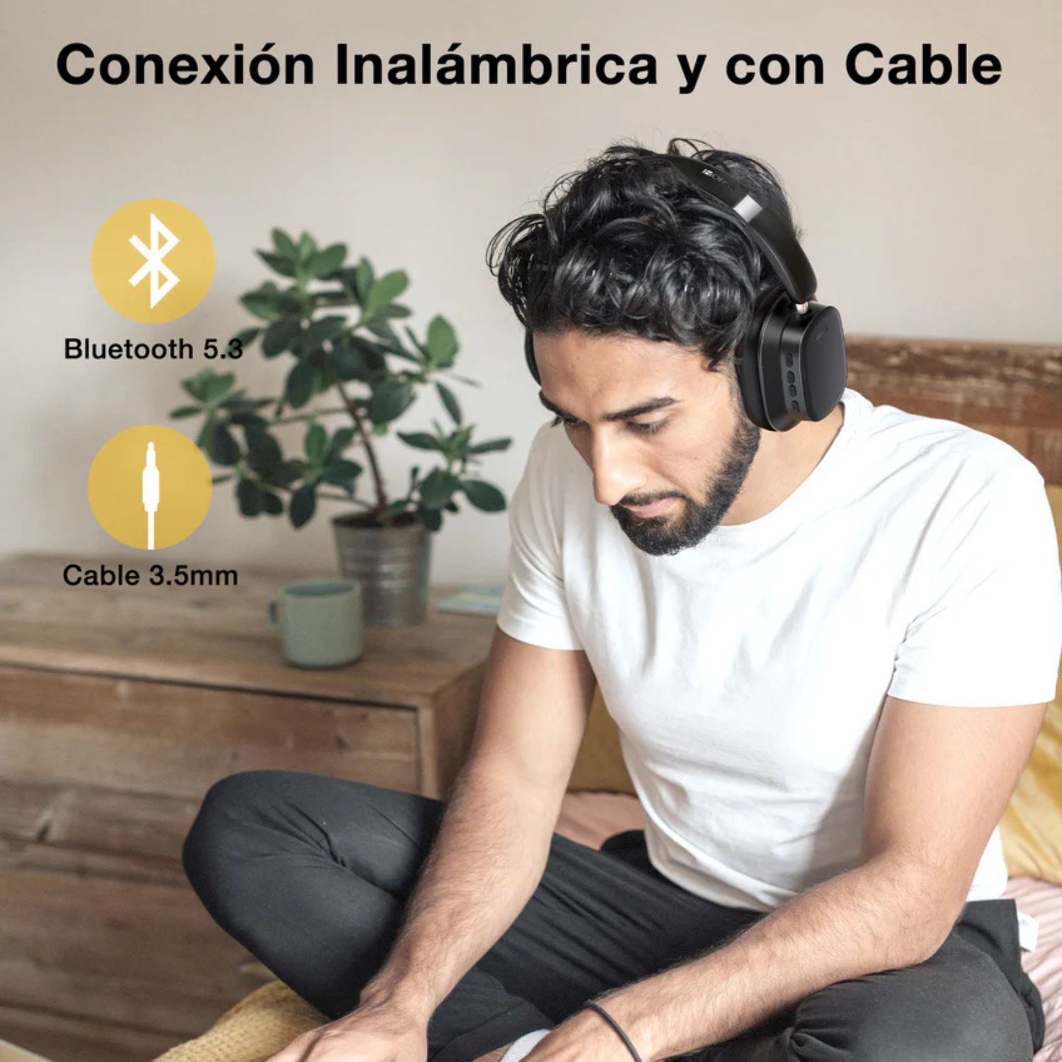1H-AUDIFONO BLUETOOTH NEGRO MOD. AUT250N