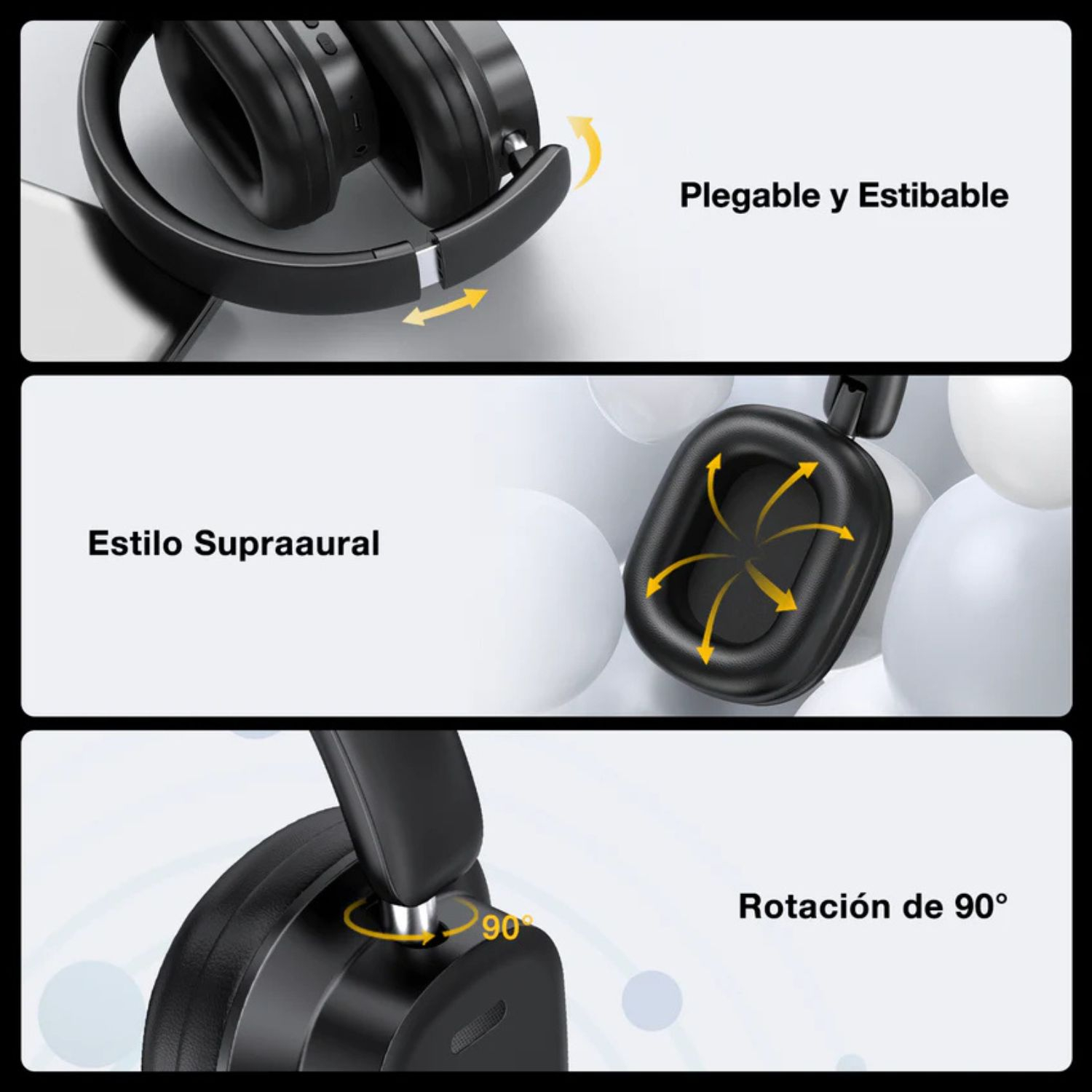 1H-AUDIFONO BLUETOOTH NEGRO MOD. AUT250N