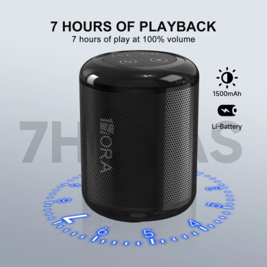 PARLANTE BLUETOOTH PORTATIL NEGRO BOC062N 1 HORA
