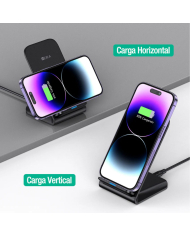 1H-CARGADOR INHALAMBRICO 15W NEGRO MOD. GAR157N