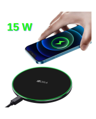 1H-CARGADOR INHALAMBRICO 15W NEGRO MOD. GAR157N