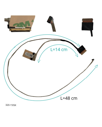 VC-FLEX DE VIDEO LENOVO 320-15ISK 320-15IAP 320-15IABR  DC02001YF10 EDC02001YF00 30 PINES