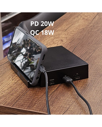 AU-ESTACION DE CARGA 6 PUERTOS 100W  USB C + USB A