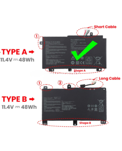VC-BATERIA PARA ASUS B31N1726 11.4V 48Wh TIPO A