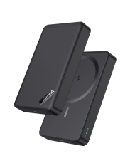 1H-BANCO DE CARGA 5000 mAh CARGA INALAMBRICA MAGNETICA NEGRO GAR276N