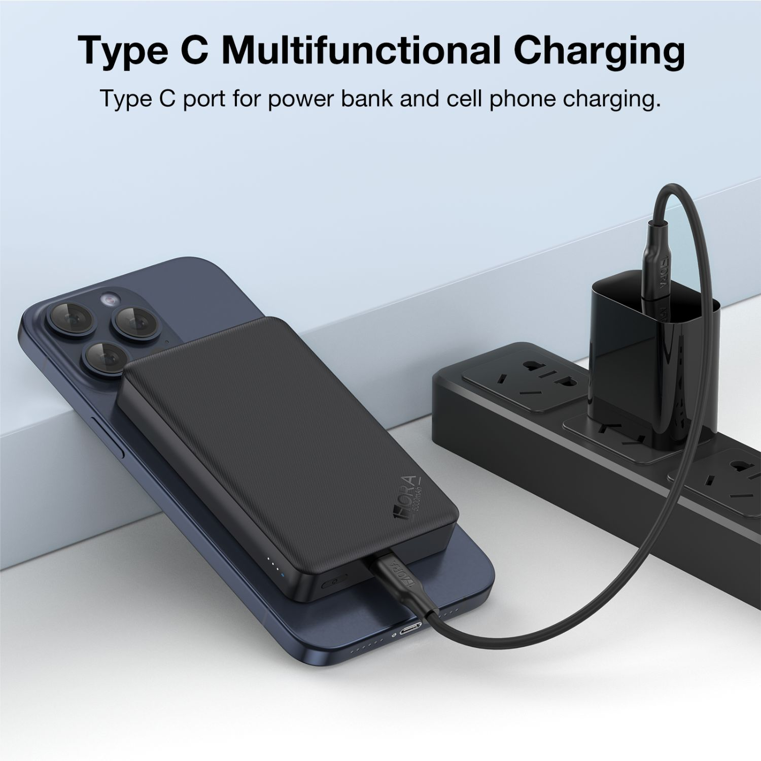 BANCO DE CARGA 5000 mAh CARGA INALAMBRICA MAGNETICA NEGRO GAR276N 1 HORA