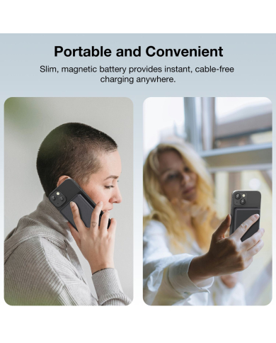 BANCO DE CARGA 5000 mAh CARGA INALAMBRICA MAGNETICA NEGRO GAR276N 1 HORA