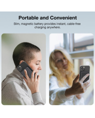BANCO DE CARGA 5000 mAh CARGA INALAMBRICA MAGNETICA NEGRO GAR276N 1 HORA