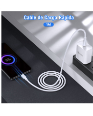 1H-CABLE USB TIPO C MACHO MACHO 3A LONG 1M MOD. CAB252