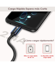 1H-CABLE USB V8 2.4A LONG 1M MOD. CAB248